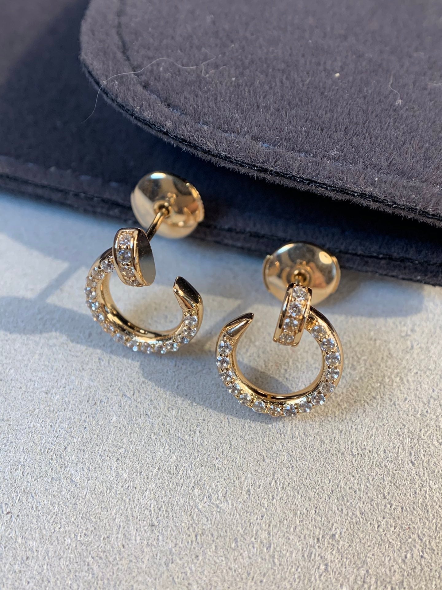 [Echo Fine ]JUSTE EARRINGS GOLD DIAMONDS