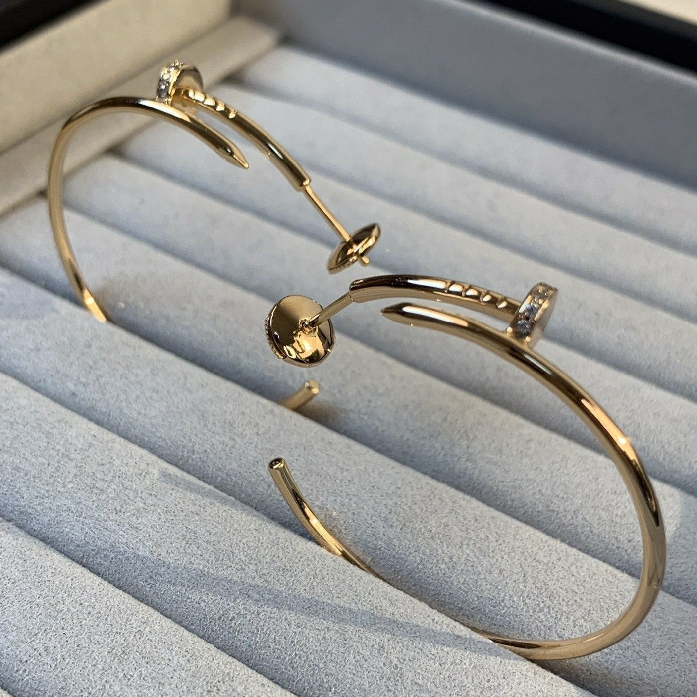 [Echo Fine ]JUSTE EARRINGS GOLD DIAMONDS 1.8MM