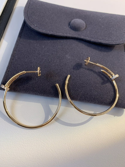 [Echo Fine ]JUSTE EARRINGS GOLD DIAMONDS 1.8MM