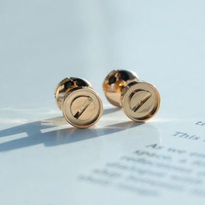 [Echo Fine ]LOVE EARRINGS PINK GOLD 10MM