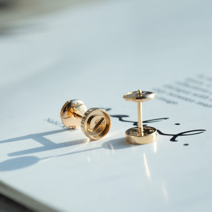[Echo Fine ]LOVE EARRINGS PINK GOLD 10MM