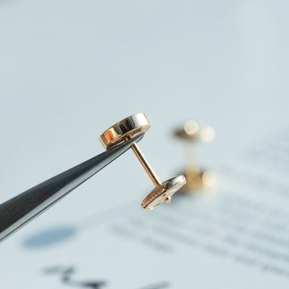[Echo Fine ]LOVE EARRINGS PINK GOLD 10MM
