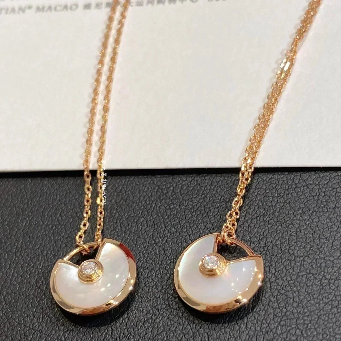 [Echo Fine ]AMULETTE ROSE GOLD MOP NECKLACE