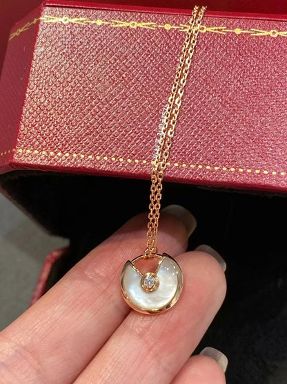 [Echo Fine ]AMULETTE ROSE GOLD MOP NECKLACE
