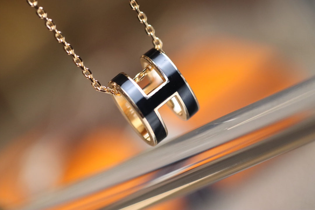 [Echo Fine ]POP H PEDANT PINK GOLD