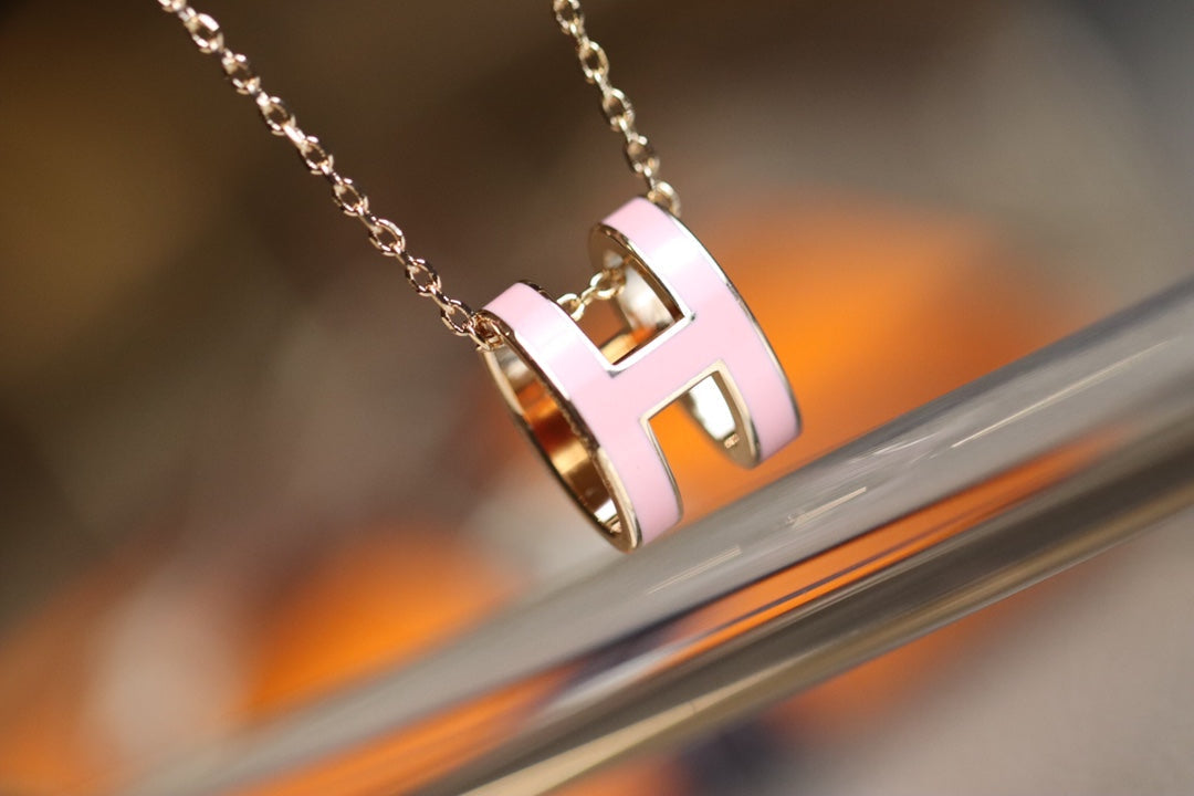 [Echo Fine ]POP H PEDANT PINK GOLD