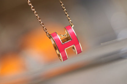 [Echo Fine ]POP H PEDANT PINK GOLD