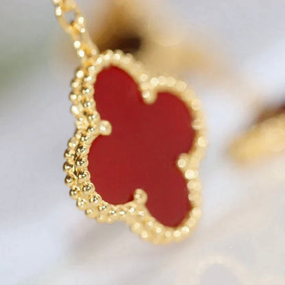 [Echo Fine ]CLOVER  2 MOTIF  TIGER EYE CARNELIAN EARRINGS