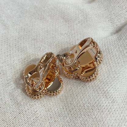 [Echo Fine ]CLOVER MEDIUM 1 MOTIFS CARNELIAN  DIAMOND earrings