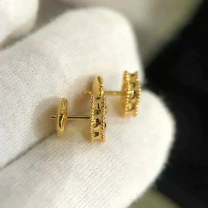 [Echo Fine ]CLOVER MINI 9.5MM MALACHITE  EARRINGS