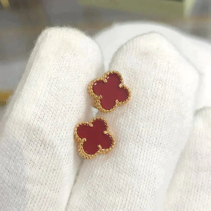 [Echo Fine ]CLOVER MINI 9.5MM CARNELIAN EARRINGS
