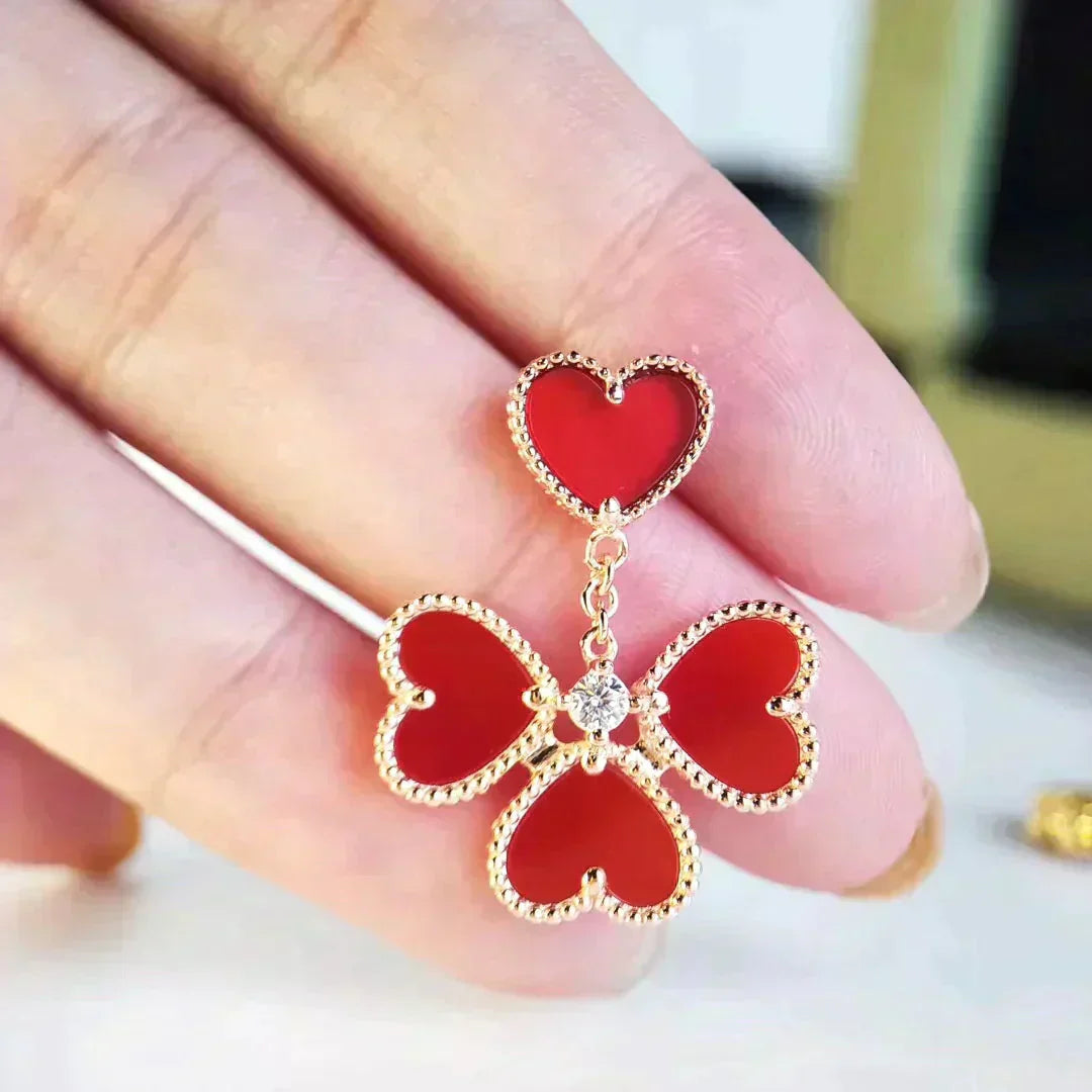 [Echo Fine ]SWEET CLOVER CARNELIAN EARRINGS