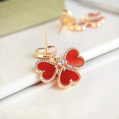 [Echo Fine ]SWEET CLOVER CARNELIAN EARRINGS