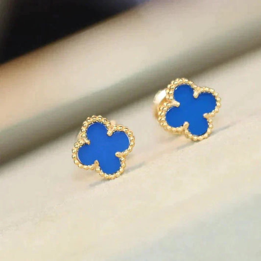 [Echo Fine ]CLOVER MINI 9.5MM TURQUOISE EARRINGS