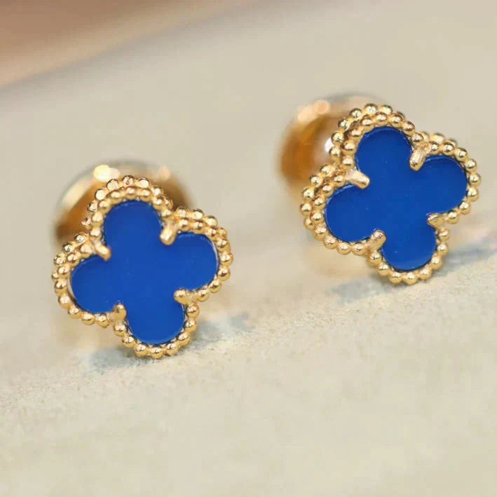 [Echo Fine ]CLOVER MINI 9.5MM TURQUOISE EARRINGS