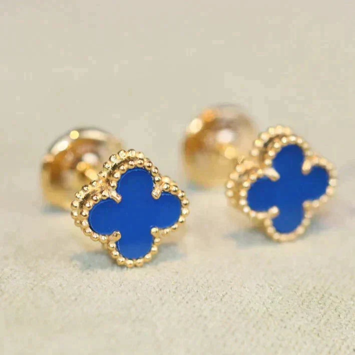 [Echo Fine ]CLOVER MINI 9.5MM TURQUOISE EARRINGS