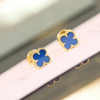[Echo Fine ]CLOVER MINI 9.5MM TURQUOISE EARRINGS