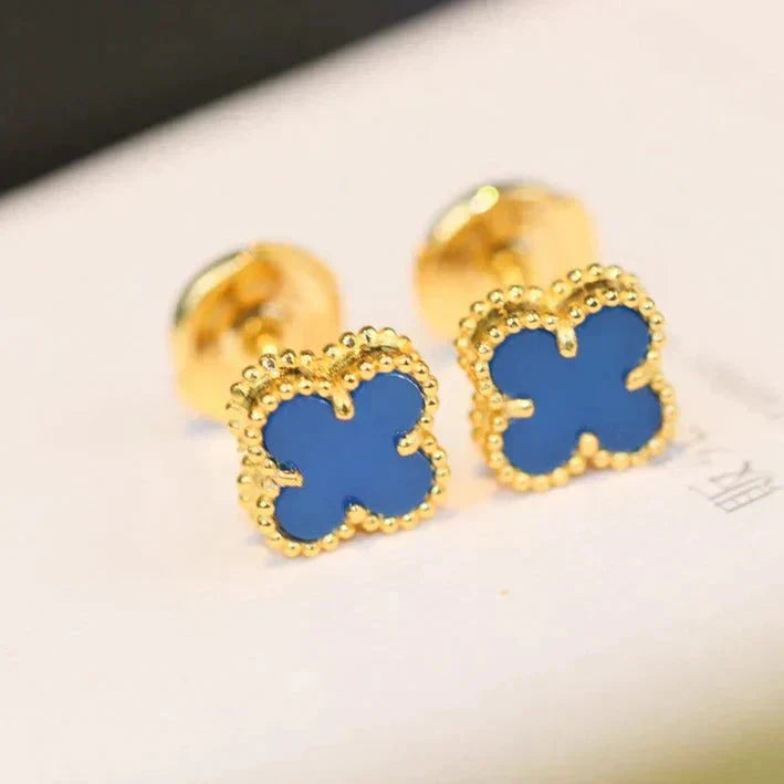 [Echo Fine ]CLOVER MINI 9.5MM TURQUOISE EARRINGS