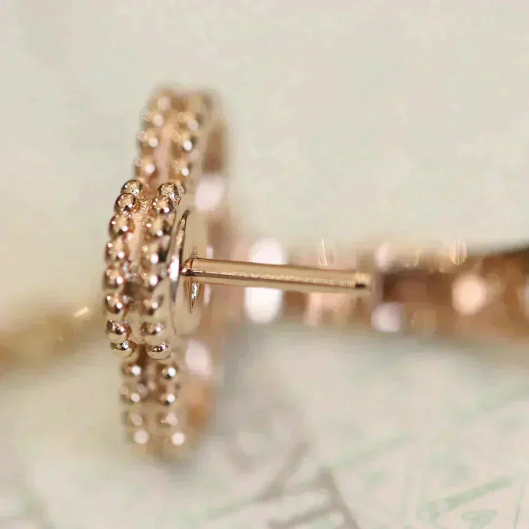 [Echo Fine ]CLOVER MEDIUM 1 MOTIFS FUll DIAMOND EARRINGS
