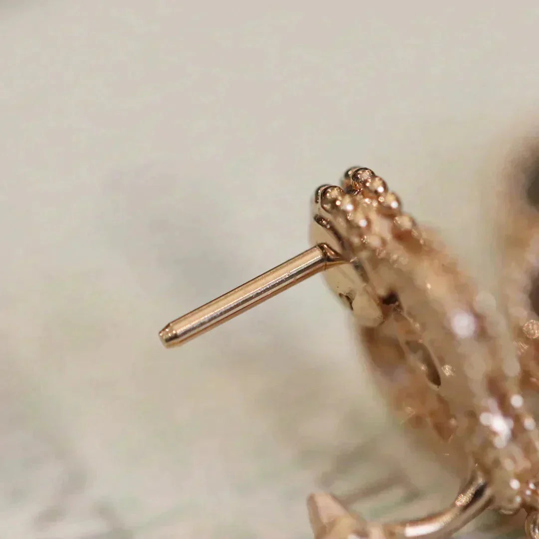 [Echo Fine ]CLOVER MEDIUM 1 MOTIFS FUll DIAMOND EARRINGS