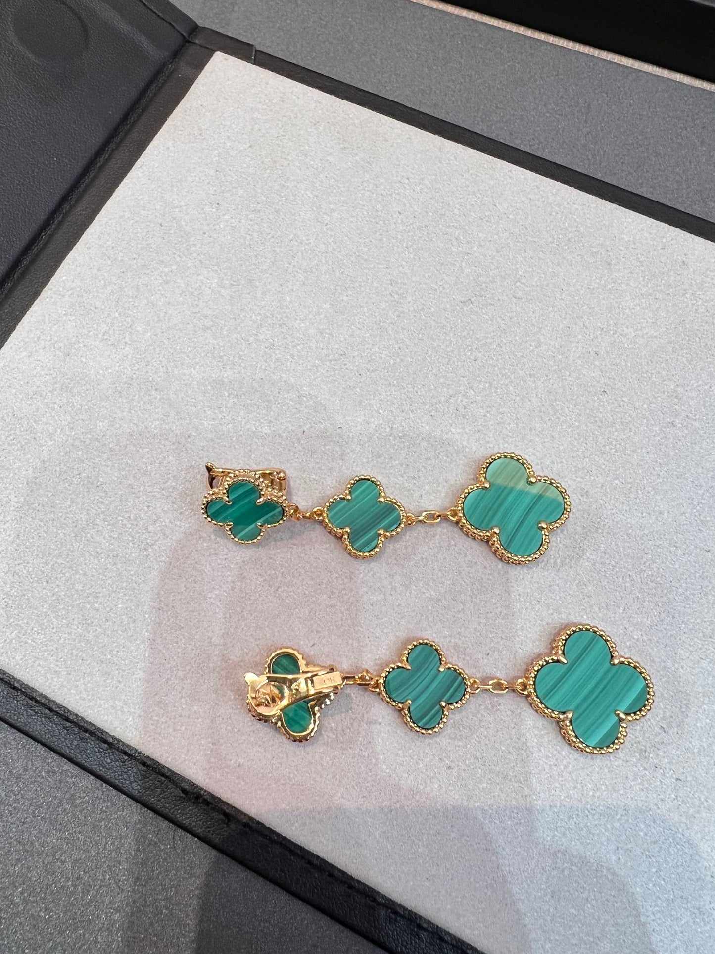 [Echo Fine ]CLOVER MALACHITE 3 MOTIFS GOLD