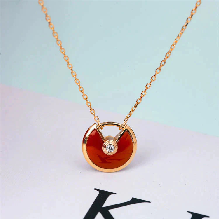 [Echo Fine ]AMULETTE GOLD CARNELIAN ONYX NECKLACE