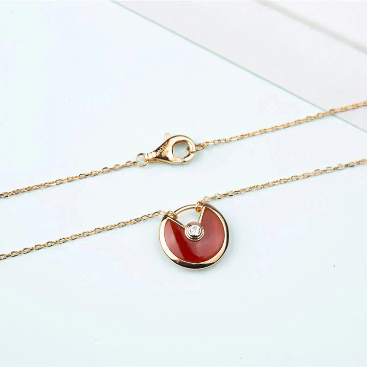 [Echo Fine ]AMULETTE GOLD CARNELIAN ONYX NECKLACE