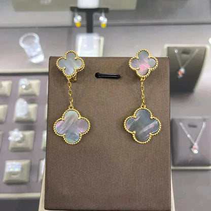 [Echo Fine ]CLOVER 2 MOTIFS  EARRINGS (MULTIPLE CHOICESC