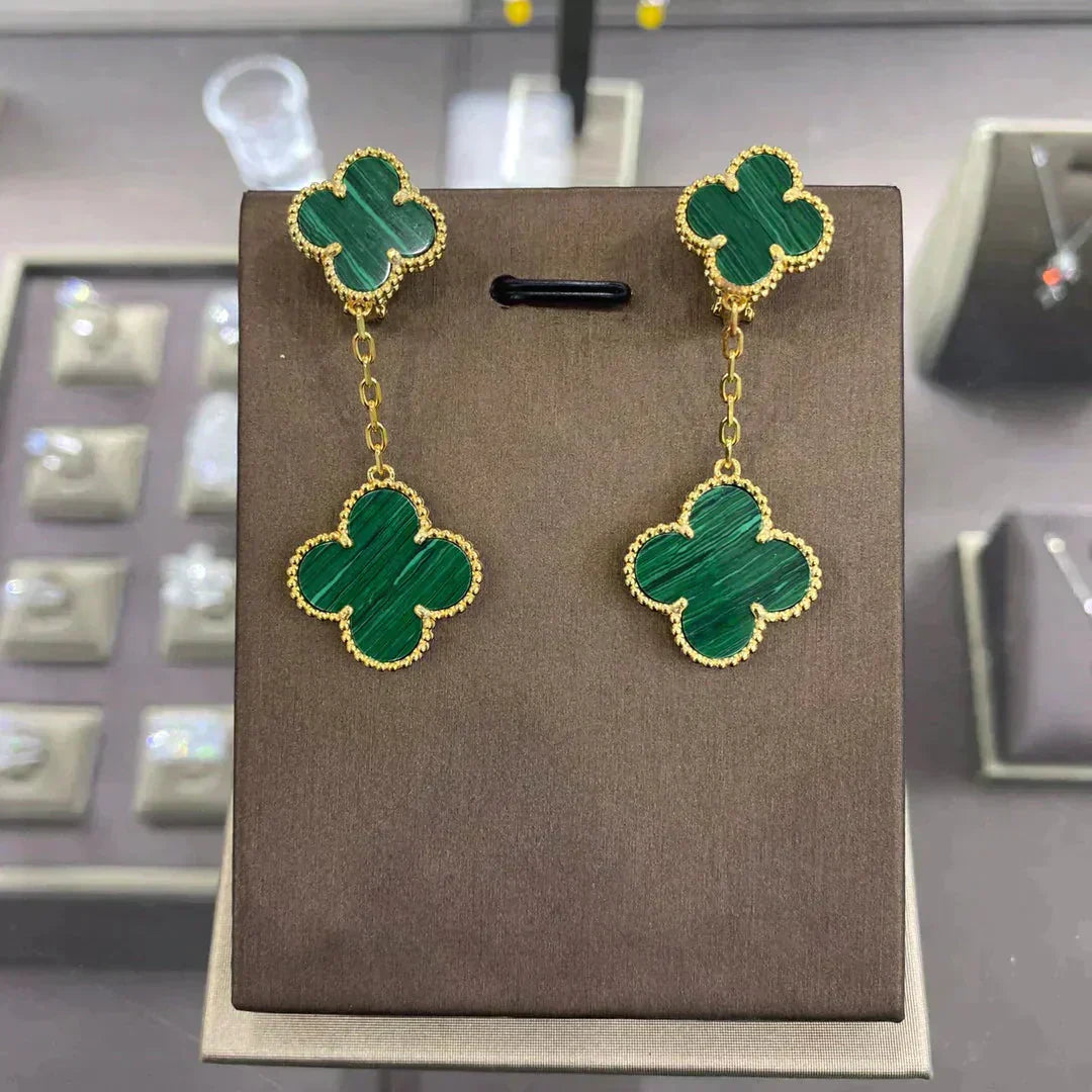 [Echo Fine ]CLOVER 2 MOTIFS  EARRINGS (MULTIPLE CHOICESC