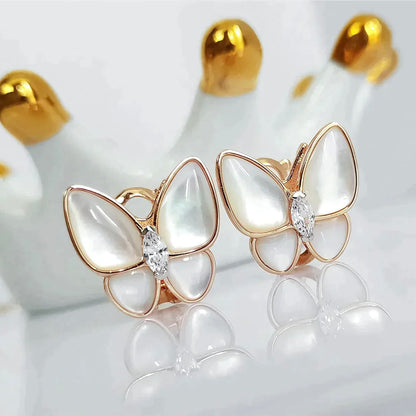 [Echo Fine ]BUTTERFLY MOP DIAMOND EARRINGS
