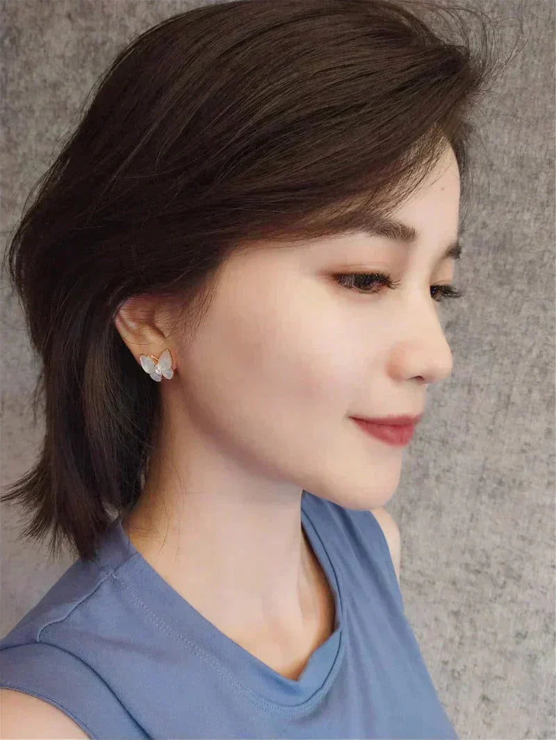 [Echo Fine ]BUTTERFLY MOP DIAMOND EARRINGS