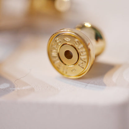 [Echo Fine ]MINI POP H GOLD EARRINGS GREY