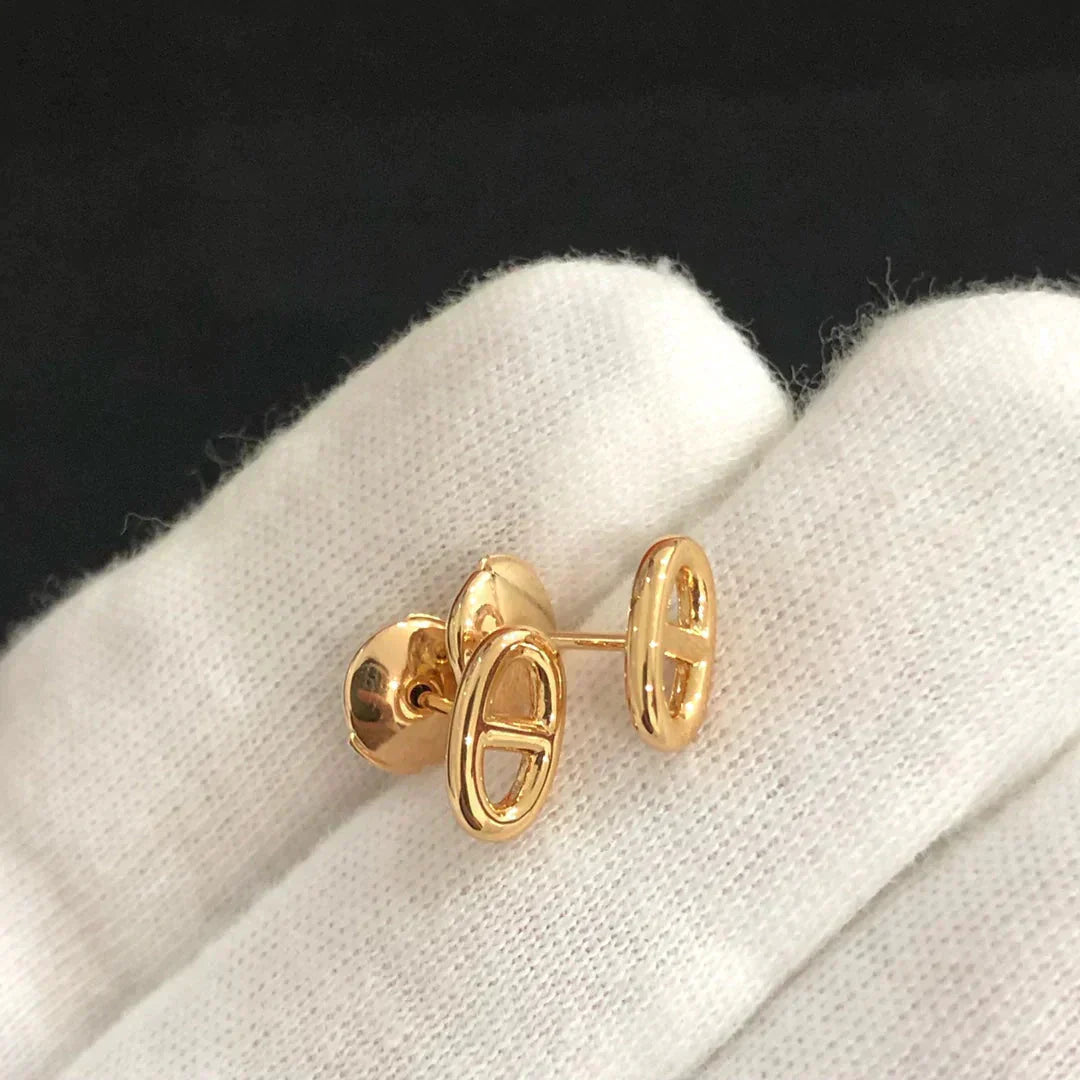 [Echo Fine ]CHAINE SMALL EARRINGS GOLD AND SILVER