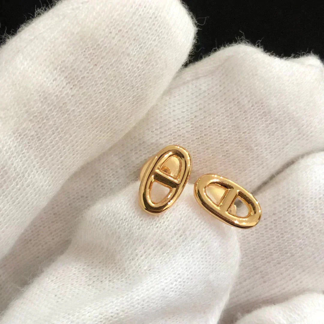 [Echo Fine ]CHAINE SMALL EARRINGS GOLD AND SILVER