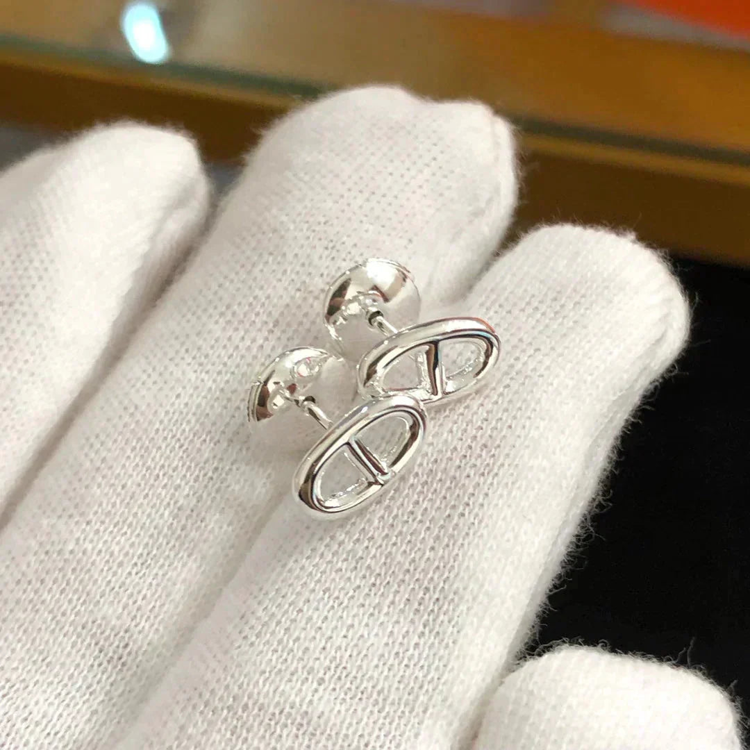 [Echo Fine ]CHAINE SMALL EARRINGS GOLD AND SILVER