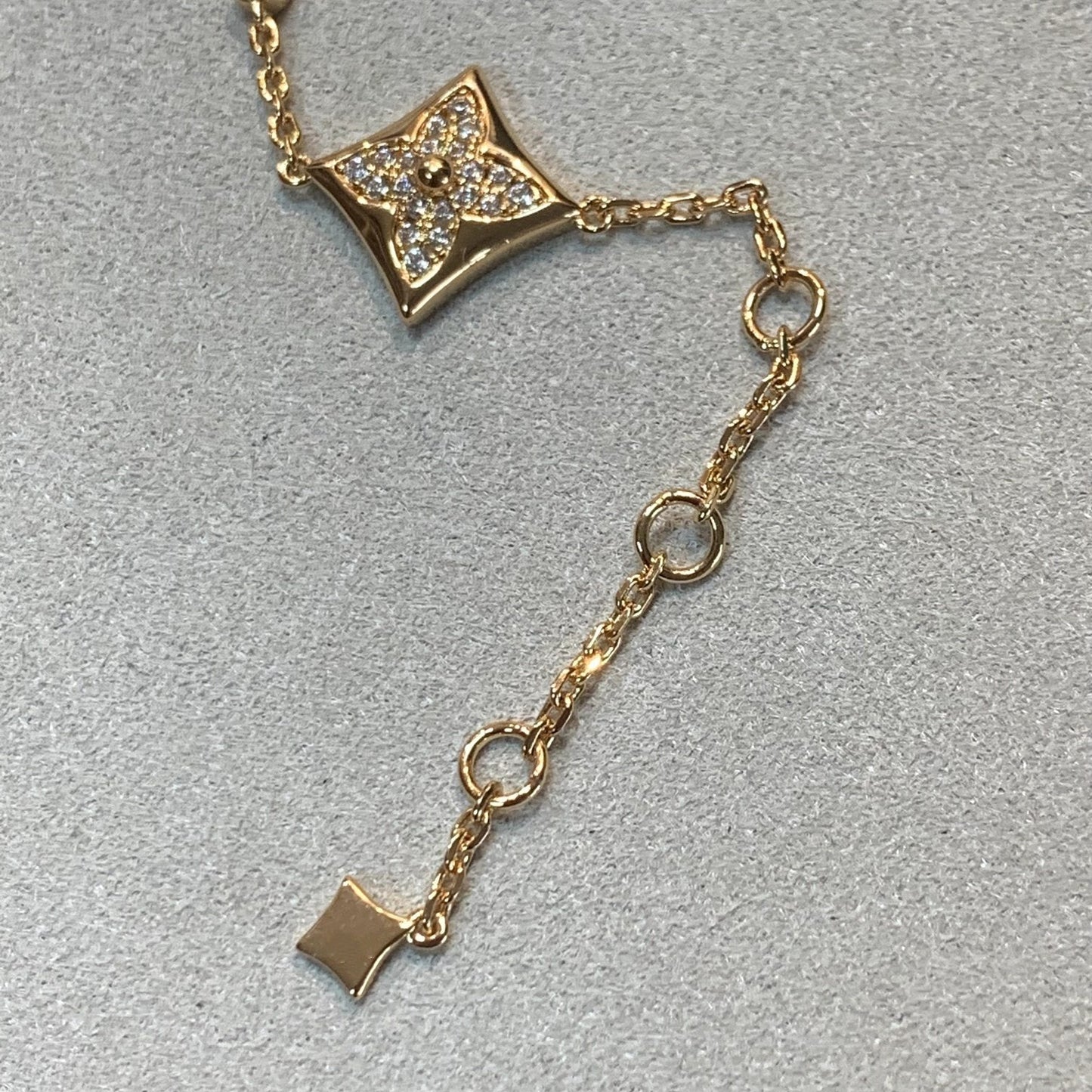 [Echo Fine ]STAR AND SUN 4 MOTIFS GOLD DIAMONDS BRACELET