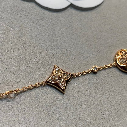 [Echo Fine ]STAR AND SUN 4 MOTIFS GOLD DIAMONDS BRACELET
