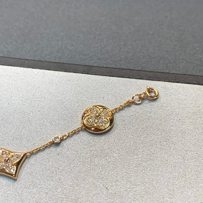 [Echo Fine ]STAR AND SUN 4 MOTIFS GOLD DIAMONDS BRACELET
