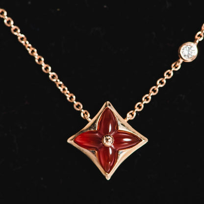 [Echo Fine ]STAR NECKLACE PINK GOLD 1 DIAMOND