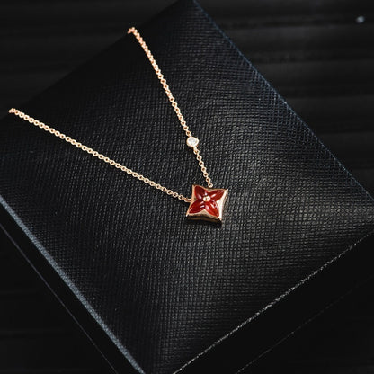 [Echo Fine ]STAR NECKLACE PINK GOLD 1 DIAMOND