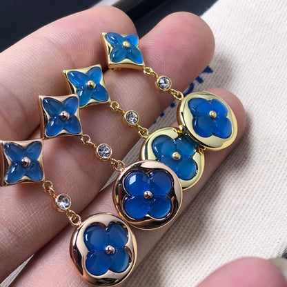 [Echo Fine ]STAR AND SUN AGATE DIAMOND EARRINGS
