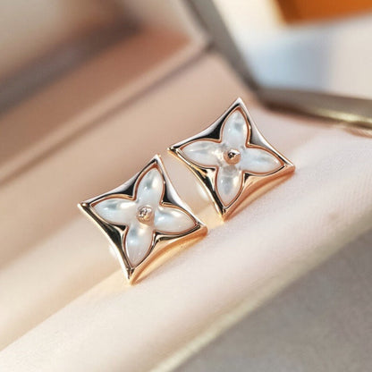 [Echo Fine ]STAR MOP PINK GOLD EARRINGS