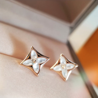 [Echo Fine ]STAR MOP PINK GOLD EARRINGS