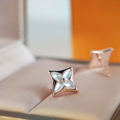 [Echo Fine ]STAR MOP PINK GOLD EARRINGS