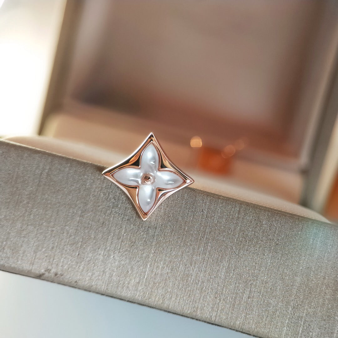 [Echo Fine ]STAR MOP PINK GOLD EARRINGS