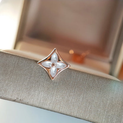 [Echo Fine ]STAR MOP PINK GOLD EARRINGS