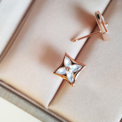 [Echo Fine ]STAR MOP PINK GOLD EARRINGS