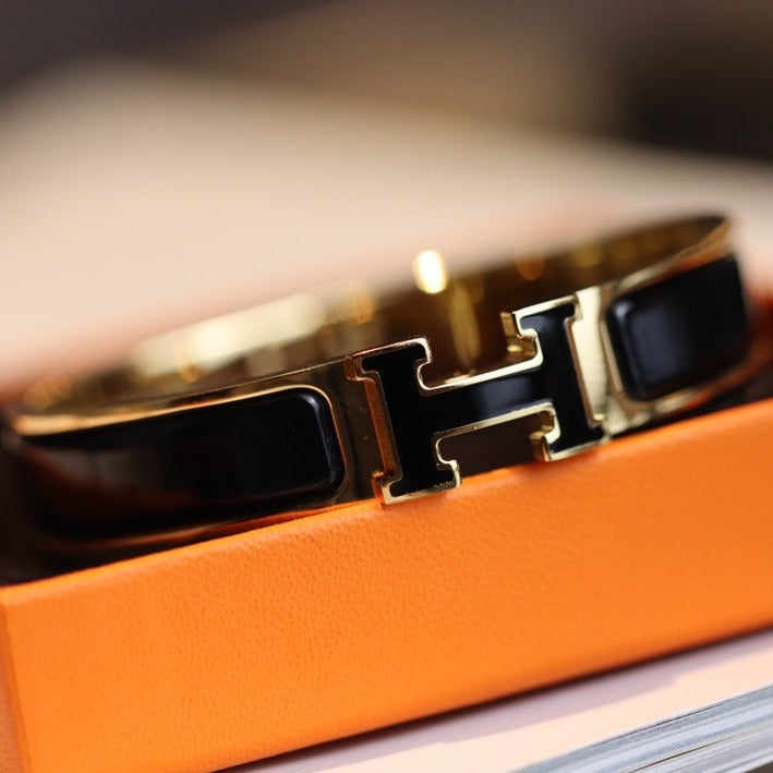 [Echo Fine ]H BRACELET 12MM GOLD