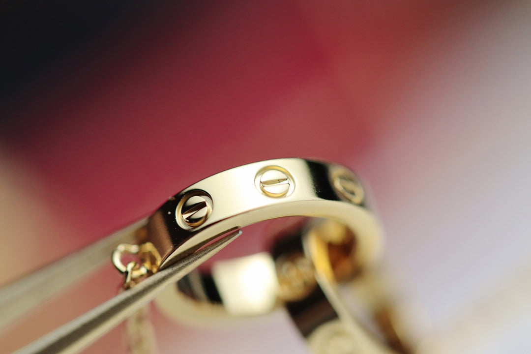 [Echo Fine ]LOVE NECKLACE DOUBLE RING GOLD