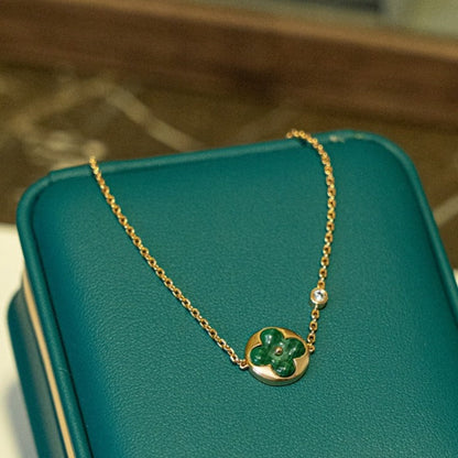 [Echo Fine ]SUN MALACHITE 1 DIAMOND PINK GOLD BRACELET